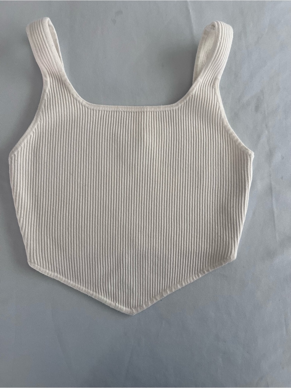 House of Harlow 1960 Ribbed White Tank Top - Women's Stylish Crop